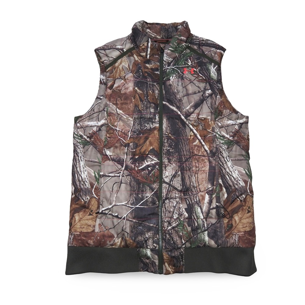 Under Armour Womens XL Realtree AP HD Camo Insulated Hunting Vest Full Zip